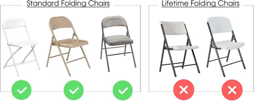 Vista 4 de YOUR CHAIR COVERS - Funda para silla plegable de elastano elástica, color negro
