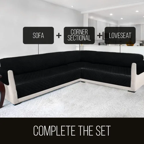 Vista 6 de Sofa Shield Funda de sofá con correa, reversible, resistente a las manchas y al desgarro, funda acolchada de microfibra, lavables, asiento de 62