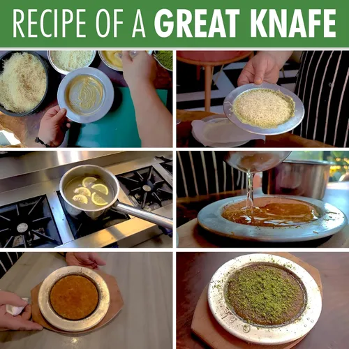 Vista 7 de Hakan Kunafa - Platos de servir para Kataifi Sartén de aluminio para hornear y servir Kunefe Molde para masa Knafeh Phyllo Fillo Plato