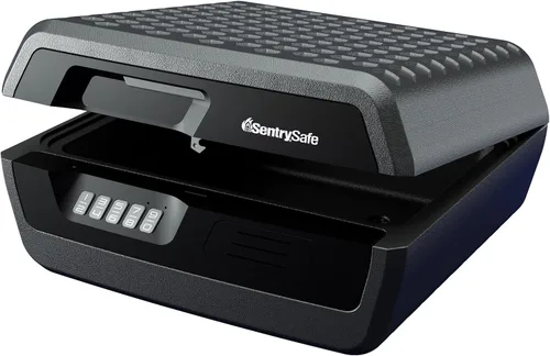 Vista 3 de SentrySafe Caja de seguridad ignífuga e impermeable con cerradura de teclado digital, caja de seguridad para documentos y joyas, 0.36 pies cúbicos