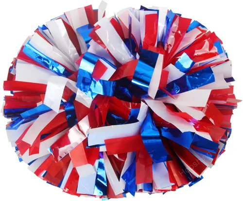 Vista 31 de Hooshing - Paquete de 2 pompones de animadora con mango tipo bastón, pompones para espíritu de equipo, deportes, bailes, animación, para niños Negro