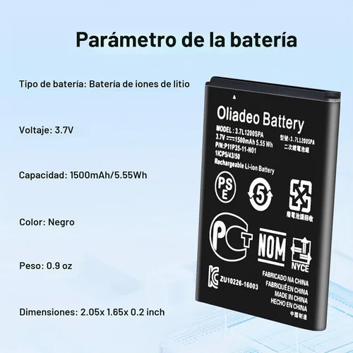 Vista 4 de Reemplazo de batería TI 84 Plus CE compatible con Texas Instruments