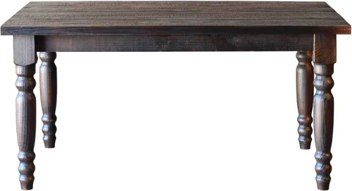 Vista 2 de Grain Wood Furniture Valerie Original - Mesa de comedor de madera maciza de 63 pulgadas, madera de granero Barnwood
