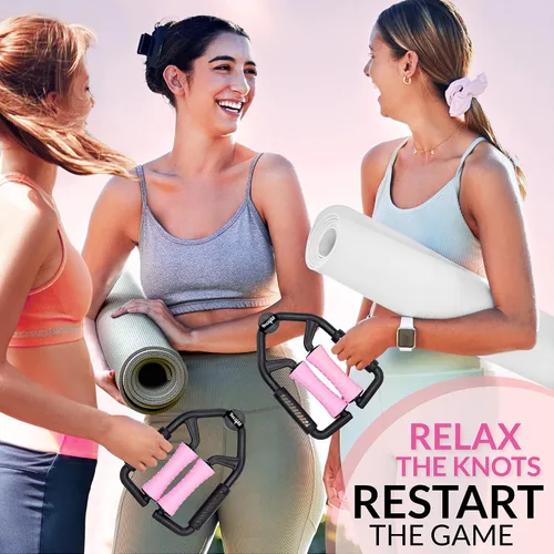 Vista 6 de Yes4All Juego de rodillos de espuma de alta densidad con estante para aliviar el dolor de espalda, yoga, ejercicio, terapia física, recuperación