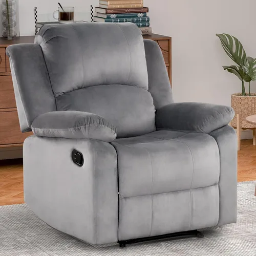 Vista 19 de EBELLO Juego de sofá reclinable manual, moderno juego de muebles reclinables de microfibra para sala de estar, incluye 2 sillas reclinables y 1 sofá