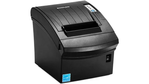 Vista 2 de BIXOLON Bixolon SRP-350PLUSIIICOSG - Impresora térmica con fuente de alimentación y cable USB, serie/USB/Ethernet, negro, pequeña