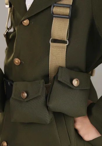 Vista 6 de Disfraz Deluxe de Soldado de la Segunda Guerra Mundial para Niños Multicolor