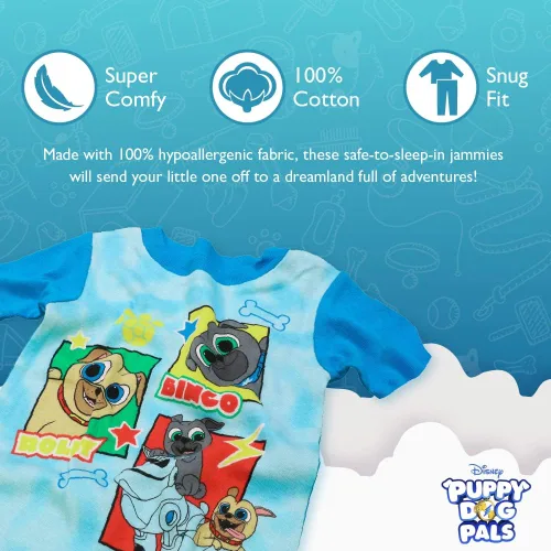 Vista 3 de Disney Conjunto de pijama de algodón ajustada de 4 piezas para niño Best Pals