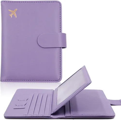 Vista 35 de Melsbrinna - Funda para pasaporte, ranuras para tarjetas, bonita funda para pasaporte para mujeres/hombres, resistente al agua con bloqueo RFID