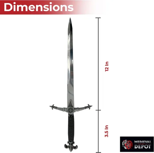 Vista 2 de MedievalDepot French King's Divinity Fleur De Lis - Espada medieval coleccionable con hoja de acero inoxidable y mango antiguo