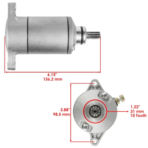 Vista 2 de Caltric Motor de arranque compatible con Suzuki 250 Lt-F4Wdx King Quad Ltf4Wdx 250Cc 1991-1998