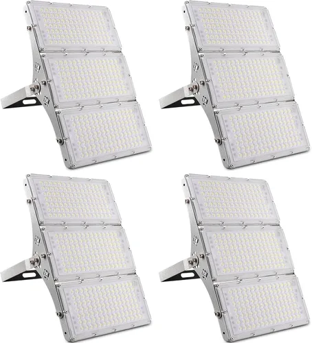 Vista 14 de papasbox Luz de inundación LED de 100 W para exteriores, luces de seguridad para exteriores de 8000 lúmenes, luces LED blancas cálidas de 3000 K