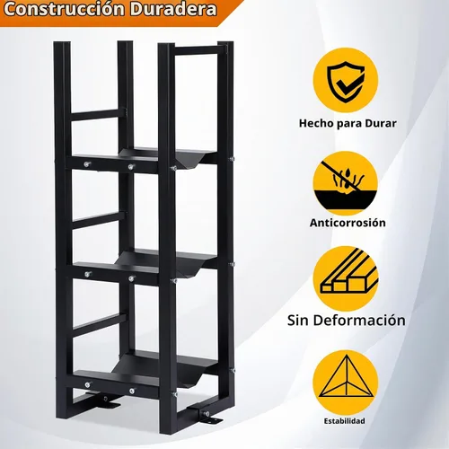 Vista 4 de Estante de tanque refrigerante de 3 x 30 libras, estante estable para tanque de cilindro, estante de cilindro suficiente almacenamiento para freón