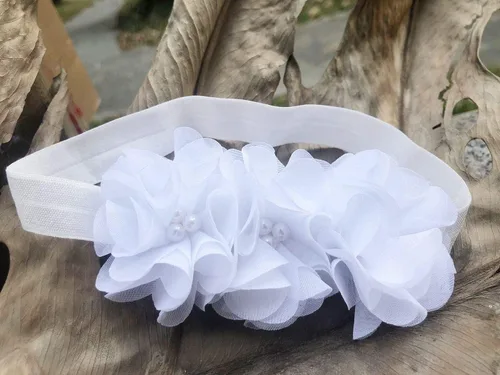 Vista 2 de Bow Dream Zapatos de bautizo para bautizo de bebé niña de encaje blanco restablece flores