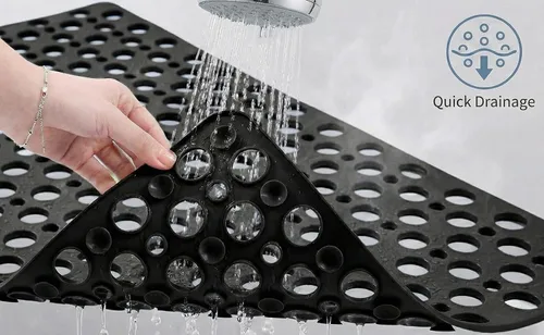 Vista 6 de Tapete antideslizante para tina, extra suave, elastómero termoplástico, para niños, lavable a máquina