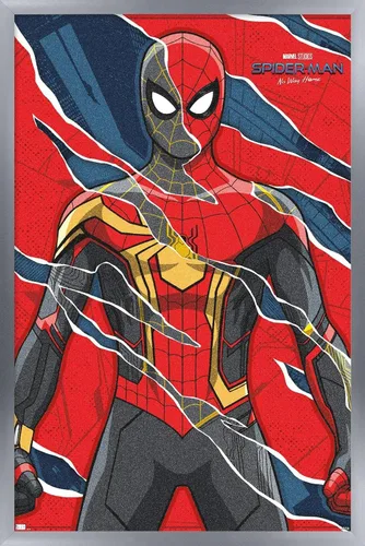 Vista 10 de Trends International Marvel Spider-Man: No Way Home - Póster de pared triturado, 22.4 pulgadas de largo x 14.7 pulgadas, versión enmarcada en madera
