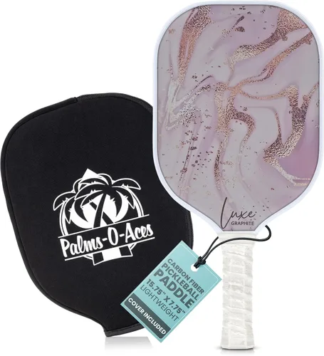 Vista 12 de Palms-O-Aces Carbon Fiber Pickleball Paddle – USAPA Approved 16mm T700 Graphite Paddle with Textured Spin Surface Lightweight Carbon Fiber