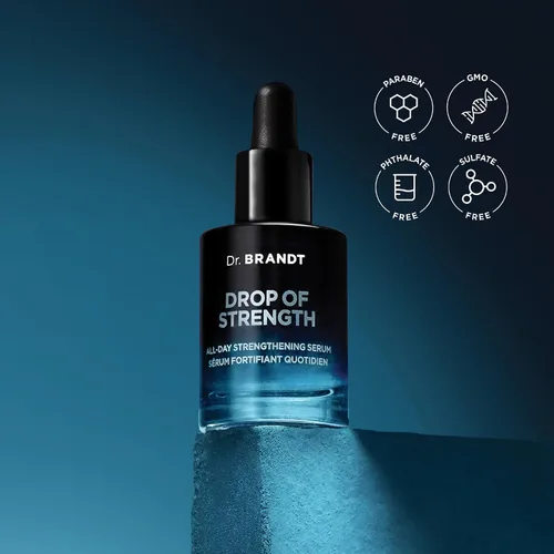 Vista 8 de Dr. Brandt Drop of Strength Suero fortalecedor para todo el día, mejora la resistencia de la piel y proporciona hidratación instantánea, 0.5 onzas