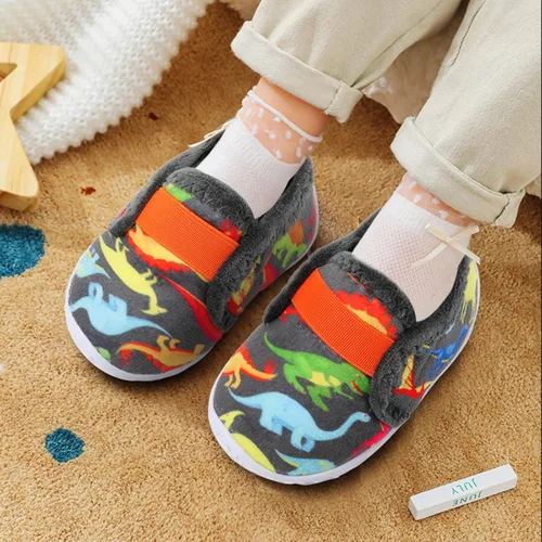 Vista 7 de JOINFREE Pantuflas de casa para bebés, niños y niñas, calcetines de casa para niños, zapatos cálidos para caminar para niños pequeños, talla 3-7