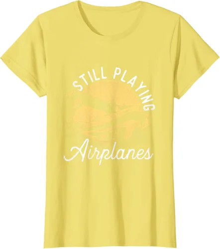 Vista 37 de Still Playing With Airplanes - Camiseta de control remoto RC Avión Piloto, Negro