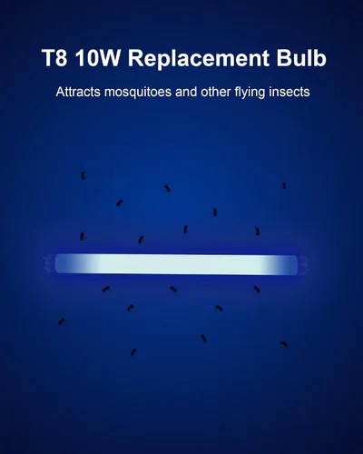 Vista 4 de Dichroma Paquete de 2 bombillas de repuesto para exterminador de insectos de 10 W para 20 W, tubo de luz BL T8 F10W compatible con Aspectek, Liba