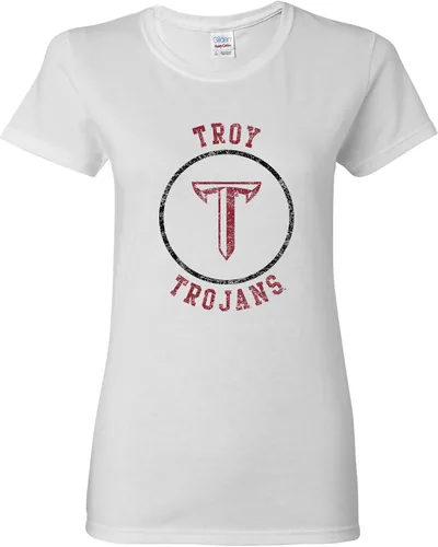 Vista 21 de NCAA - Camiseta para mujer, diseño de círculo envejecido, color del equipo, universidad