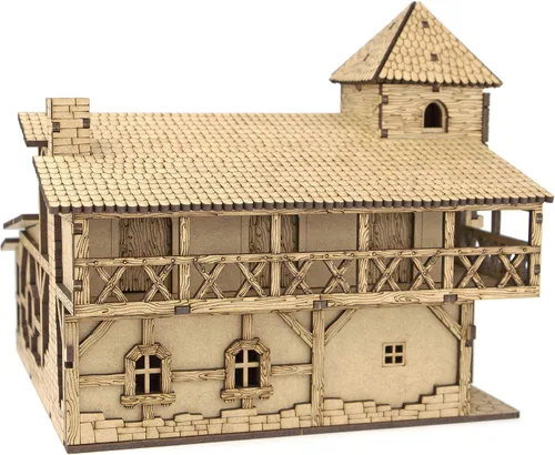 Vista 8 de TowerRex Tavern DND Terrain 1.102 in - Miniatura de fantasía para juegos de mesa Warhammer, Pathfinder y D&D