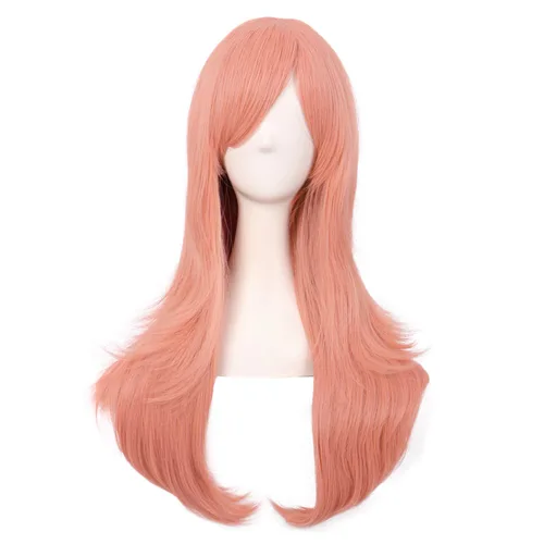 Vista 34 de MapofBeauty - Peluca larga de extremos rizados para cosplay, de 28 pulgadas, para mujer, color Azure Azul celeste