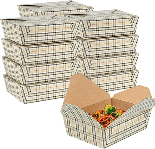 Vista 52 de Restaurantware Bio Tek - Cajas para llevar de 30 onzas, 200 loncheras para llevar, cierre de tabulación, resistentes al calor, desechables, de papel