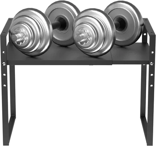 Vista 7 de Redrubbit Estante extensible para horno de microondas, estante de metal de acero resistente, altura ajustable, espacio para la organización