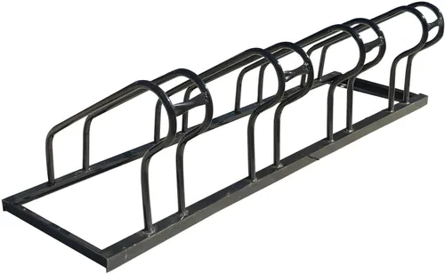 Vista 8 de Sandbaggy Portabicicletas comercial de perfil bajo, para exteriores, montaje en superficie, acero - 4 bicicletas (4 de capacidad (perfil bajo), 1)