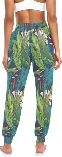 Vista 3 de Poeticcity Pantalones delgados para mujer, pantalones de harén, pantalones de yoga, pantalones de baile (S-2XL)