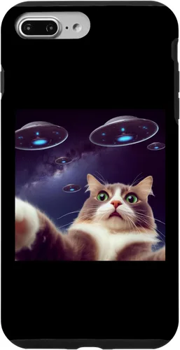 Vista 9 de Funda clásica para iPhone 15 con diseño de gato alienígena