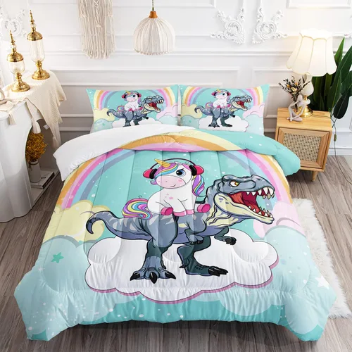 Vista 25 de Juego de edredón de mariposa tamaño individual para niñas, niños y adultos, juego de ropa de cama con patrón de flores de lavanda, juego de cama