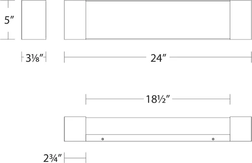 Vista 2 de Darcy - Lámpara LED de pared o tocador de baño de 24 pulgadas, 3000 K, en níquel cepillado