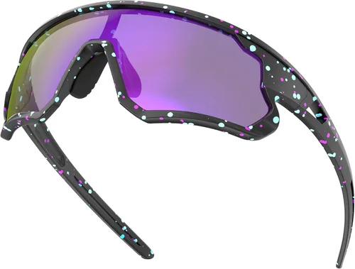 Vista 16 de Gafas de sol deportivas polarizadas para hombres, mujeres, jóvenes, béisbol, correr, conducir, golf 03B-rojo
