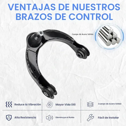 Vista 3 de Brazos de control superiores delanteros con juntas esféricas, kit de suspensión para Dodge Durango 2011-2015, Jeep Cherokee 2014-2015, Jeep Grand