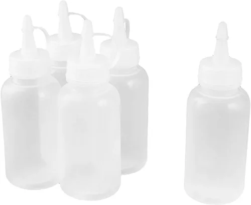 Vista 5 de uxcell Dispensador de botellas de plástico para el hogar, vinagre de cocina, ketchup Squeeze 3.4 fl oz, 5