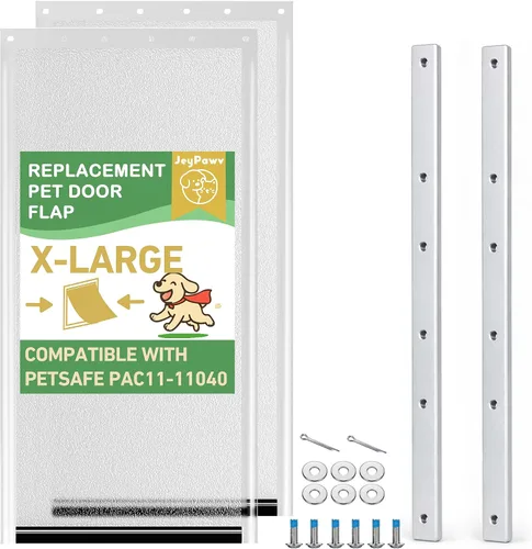 Vista 20 de Solapas grandes de repuesto para puerta con soporte de metal, tornillos y arandelas de acero inoxidable 304, compatibles con PetSafe Freedom