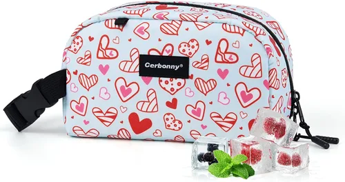 Vista 38 de Cerbonny Pequeña bolsa refrigeradora, bolsa de almuerzo congelable para niños y adultos, pequeña bolsa aislada, mini bolsa portátil para aperitivos