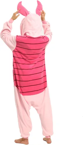 Vista 5 de Wishliker Halloween Stitch Kigurumi Onesie Zipper Pajamas Costume Unisex Adult