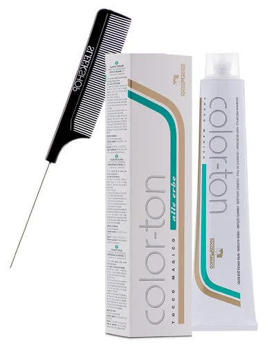 Vista 7 de Tocco Magico Color-Ton Alle Erbe - Tinte permanente para el cabello en crema (con elegante peine de cola de rata) color en crema