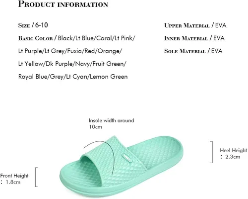 Vista 7 de FUNKYMONKEY - Pantuflas de baño antideslizantes para mujer, uso interior o playa.