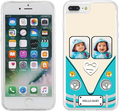 Vista 2 de Funda de teléfono personalizada para Apple iPhone 8 Plus iPhone 7 Plus, personalizada con foto, imagen, texto, imagen, diseño de imagen