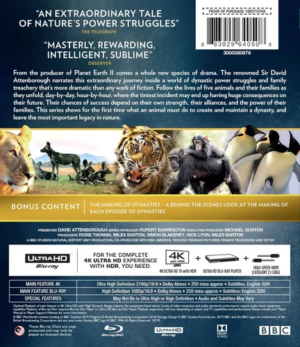 Vista 2 de Dynasties (4K + Blu-ray)