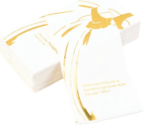Vista 7 de COTIER - Paquete de 20 servilletas de inicio de conversación de Navidad, servilletas de papel de 3 capas de alta calidad con diseño de lámina