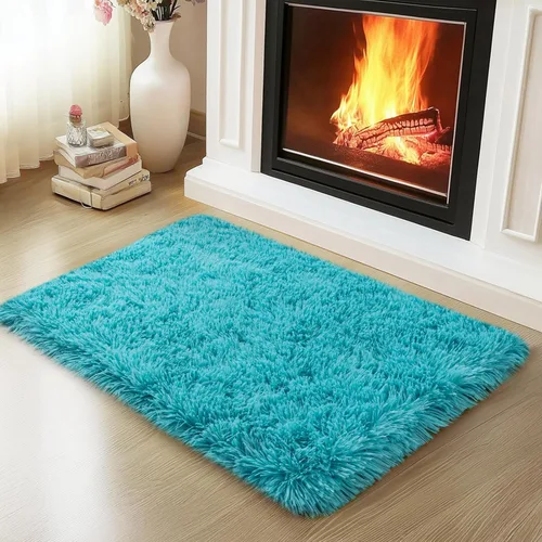 Vista 38 de Mugorn - Alfombras suaves y esponjosas de 2 x 3 pies para el hogar, alfombra pequeña con 4 mallas antideslizantes, color negro, 2 x 3 pies