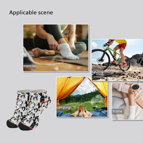 Vista 7 de devor Ankle Socks for Women Crew Sock Women's Athletic Sock Funny Love is love LGBTQ Socks