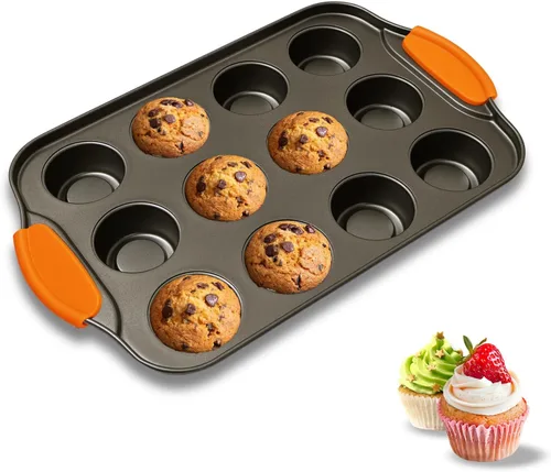 Vista 13 de Mini moldes para hornear – Sartenes antiadherentes para hornear pasteles caseros, molde de acero al carbono para pan de plátano, pastel de carne