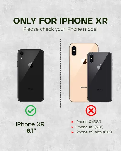 Vista 2 de Porter Riley - Funda de cuero para iPhone XR. Funda delgada de cuero genuino premium (bronceado)